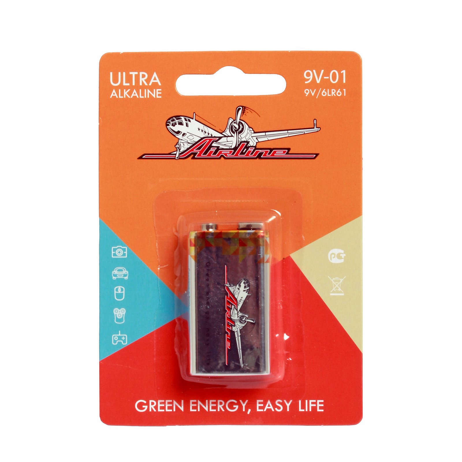 Батарейка 6LR61/Крона 9V-01 Airline