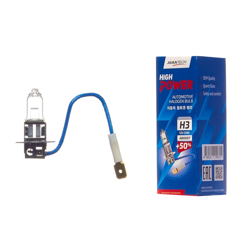 Лампа H3 12V 55W PK22s AB0007 AVANTECH