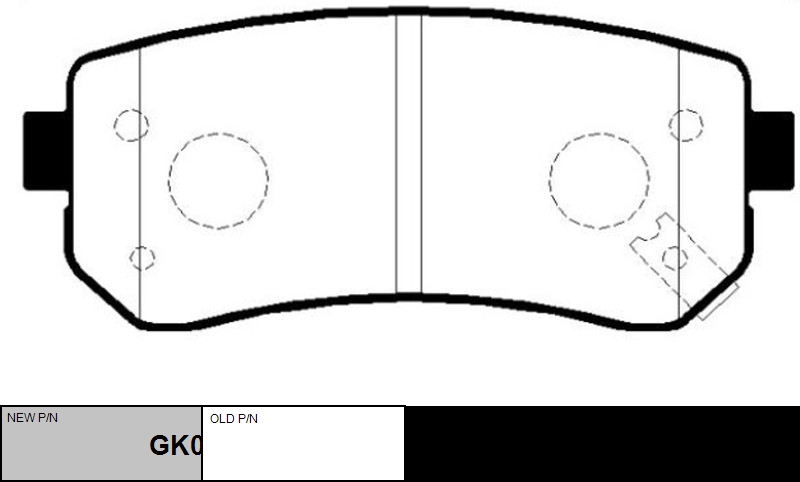Колодки тормозные дисковые задние 58302-1MA00/GK0542/CKKK-36 CTR