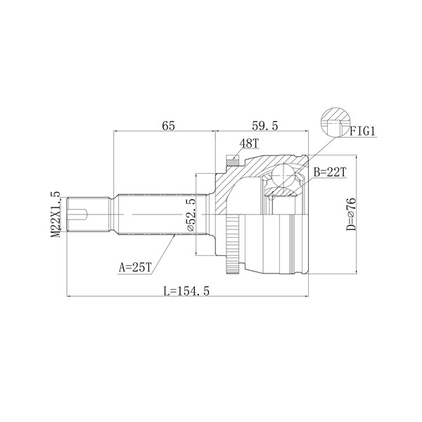 ШРУС наружный 49500-1R000/DFCV696 DOUBLE FORCE