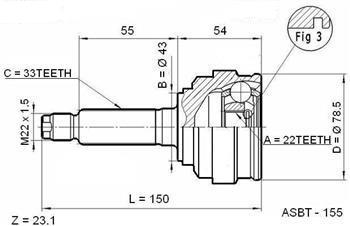 ШРУС наружный 96273760/DFCV808 DOUBLE FORCE