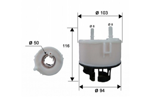 Фильтр топливный 31112-2P000/DFIT043 DOUBLE FORCE
