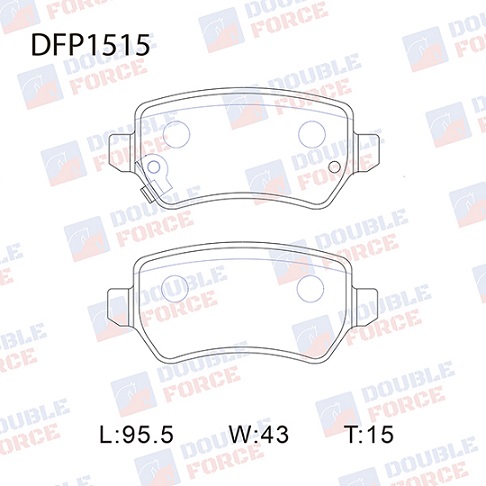 Колодки тормозные дисковые задние 58302-A2A30/DFP1515 DOUBLE FORCE