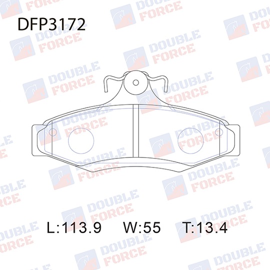 Колодки тормозные дисковые 96253368/DFP3172 DOUBLE FORCE