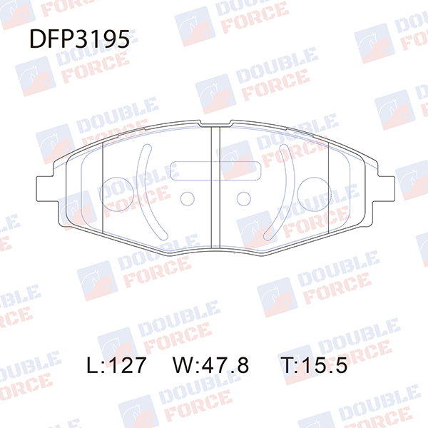 Колодки тормозные дисковые 96316582/DFP3195 DOUBLE FORCE