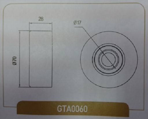 Ролик натяжителя ремня приводного 25281-27010/GTA0060 GMB