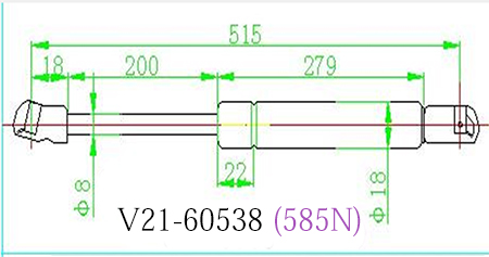 Амортизатор двери багажника 81771-2E000/V21-60538 JETT