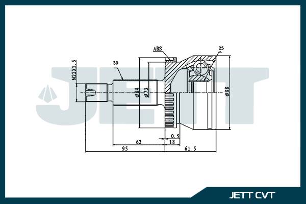 ШРУС наружный 49580-D4000/V42-4299ABS JETT