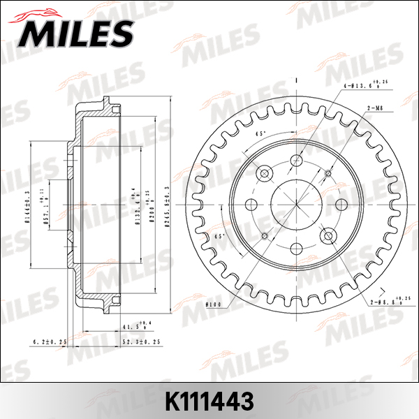 Барабан тормозной 0K20126251B/K111443 MILES