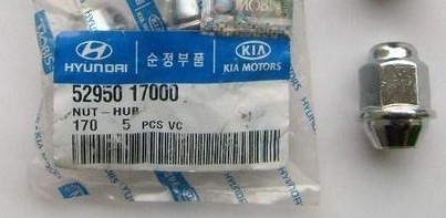 Гайка колесная 52950-17000 штампованный диск MOBIS