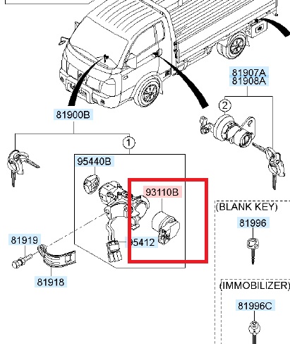 Группа контактная 93110-4F000 MOBIS