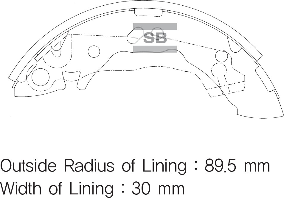 Колодки тормозные барабанные 58305-02A00/SA096 SANGSIN