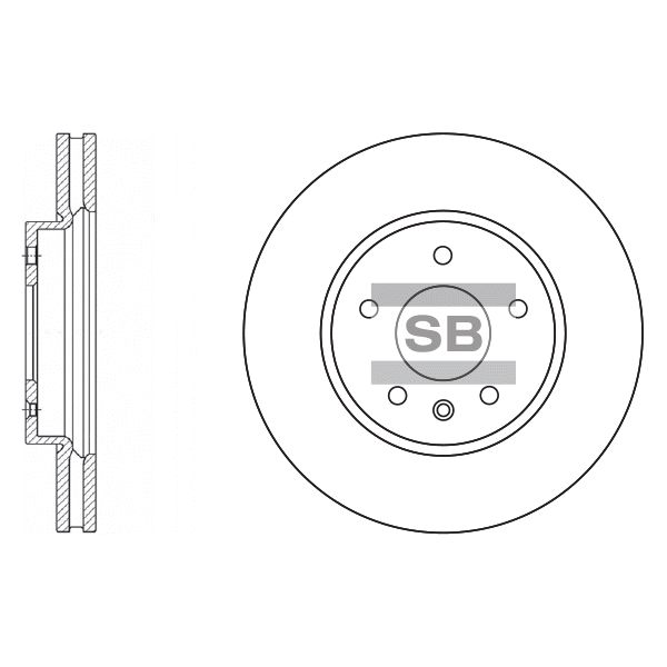 Диск тормозной передний 20955857/SD3019 SANGSIN BRAKE
