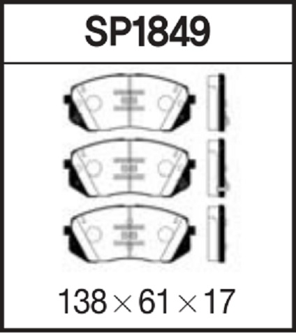 Колодки тормозные дисковые 58101-D4A20/SP1849 SANGSIN BRAKE