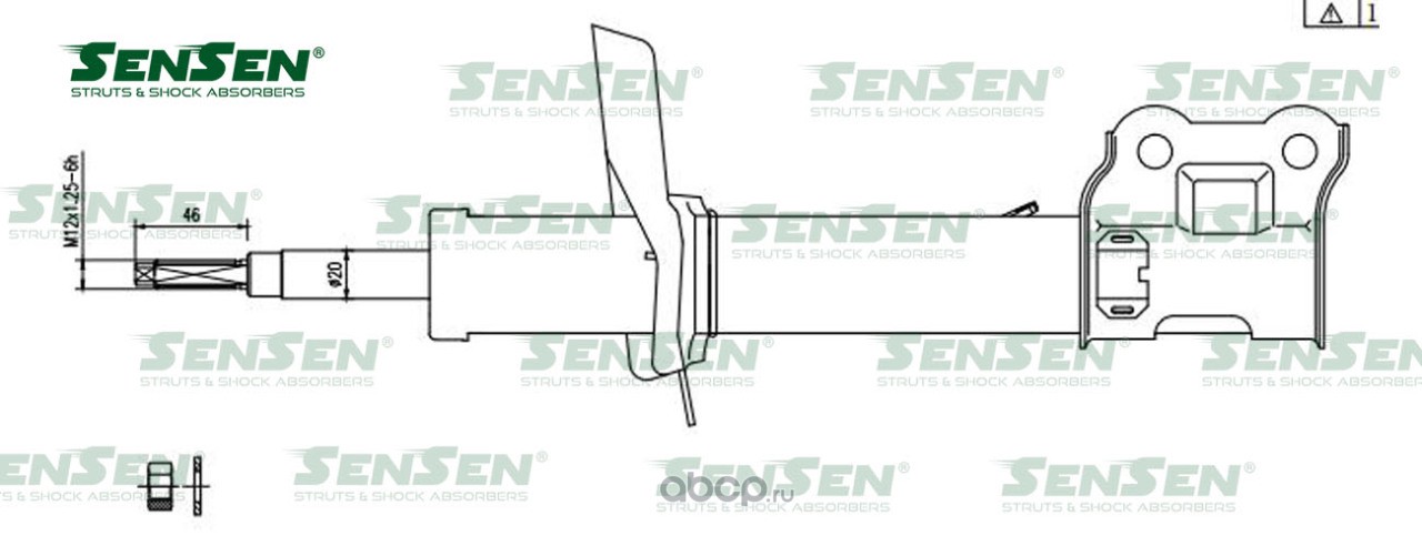 Амортизатор передний левый 54650-2K920/42130977 SenSen