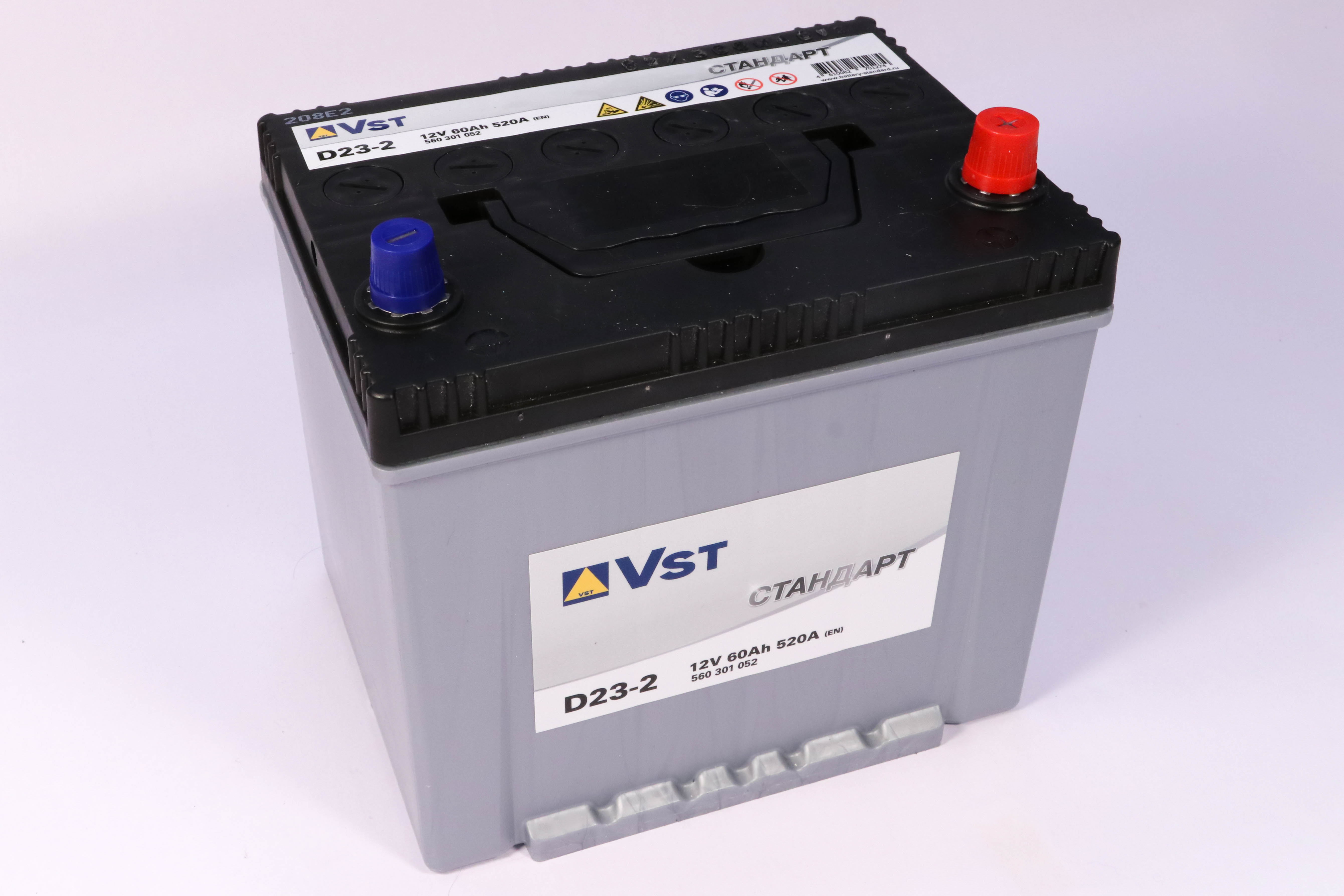 Аккумулятор 60АН 520A D23L 560 301 052 VST