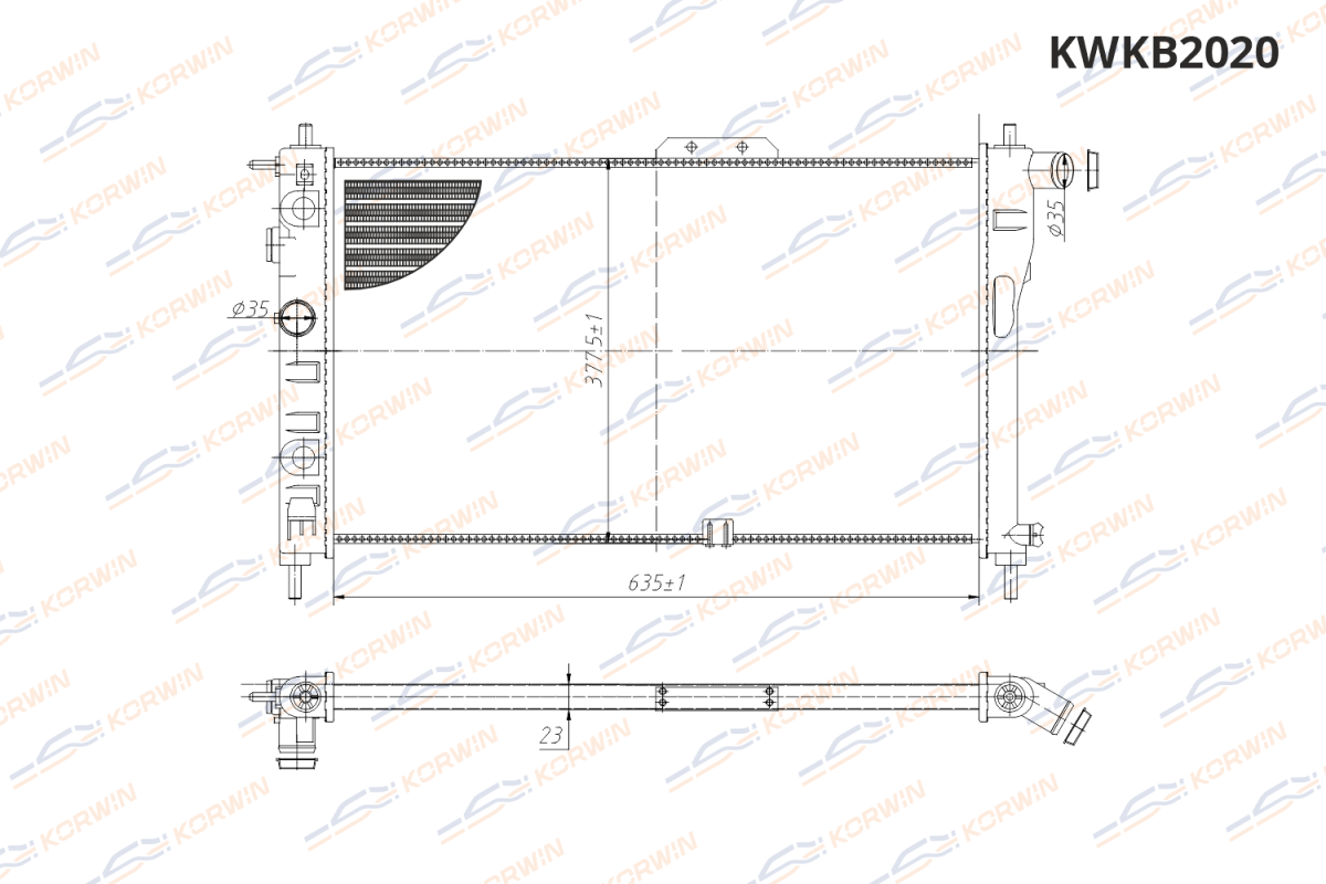 Радиатор охлаждения 96144847/KWKB2020 KORWIN