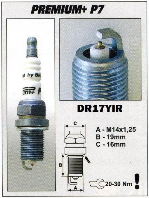 Свеча зажигания / /DR17YIR IRIDIUM Premium+
