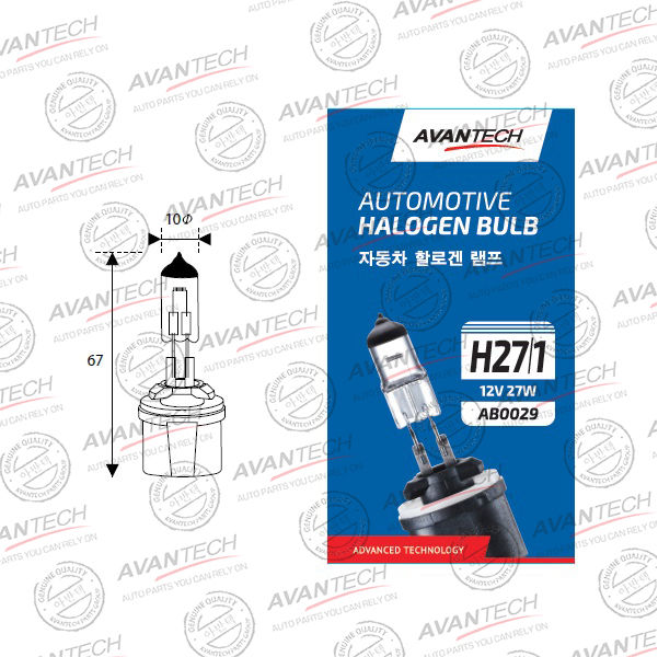 Лампа H27W/1 12V PG13